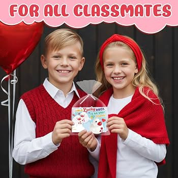 Valentines Day Cards for Kids School - 30 Pack Mini Rubber Duck Valentines for Class, Cute Valent... | Amazon (US)