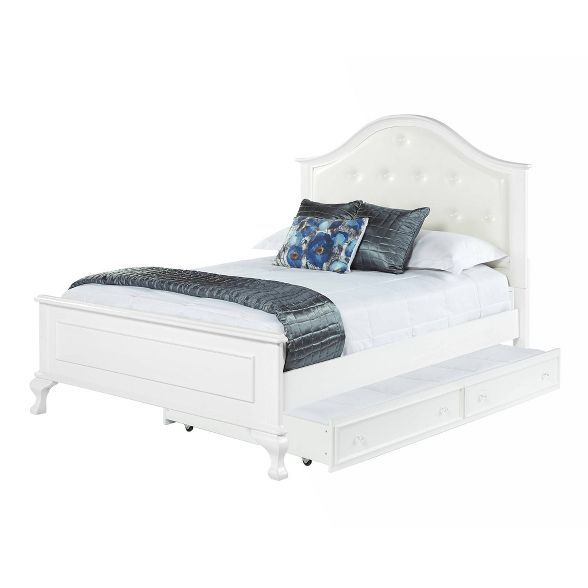 Full Jenna Panel Bed with Trundle True White - Picket House Furnishings | Target