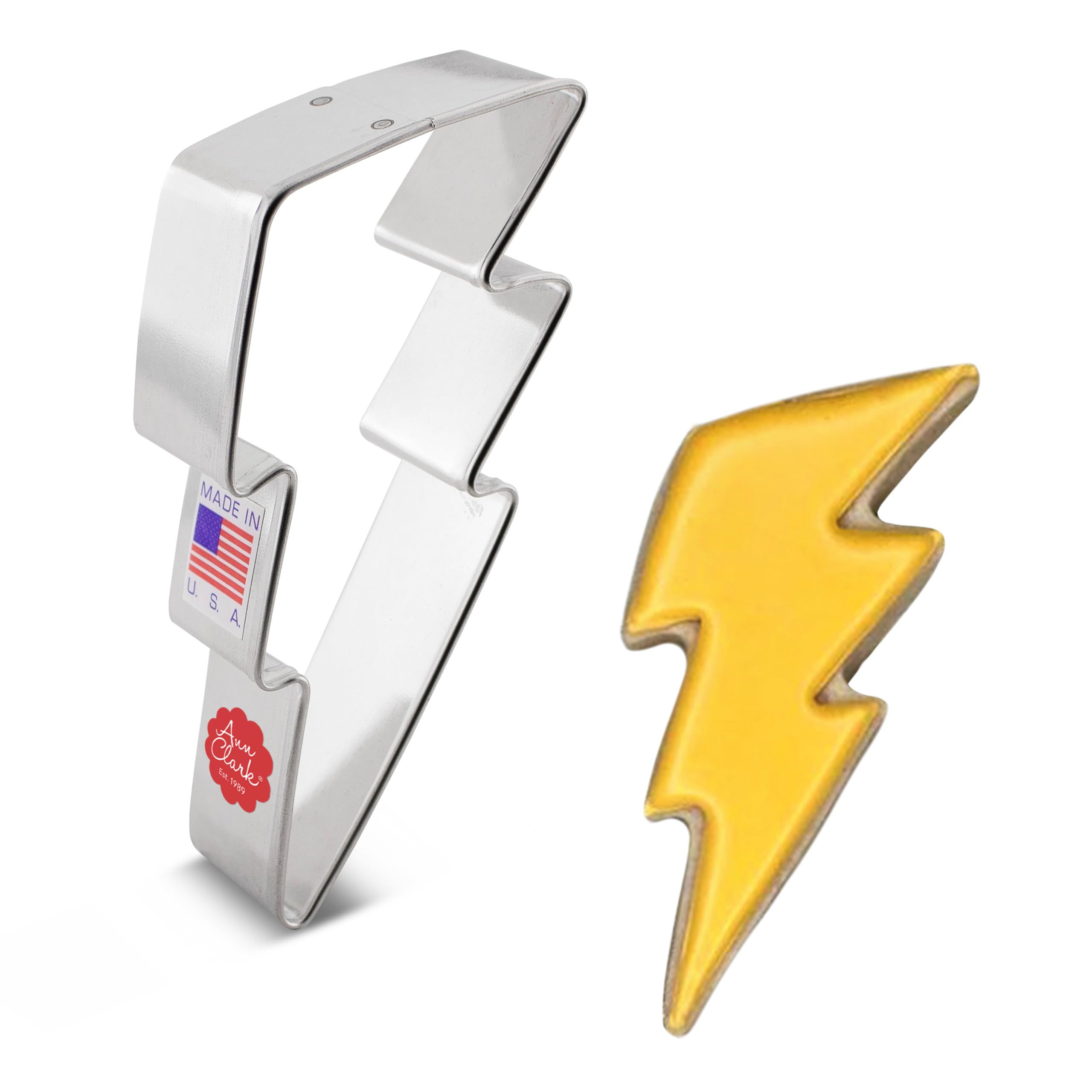 Ann Clark Cookie Cutters Lightning Bolt Cookie Cutter, 4.25" Made in USA | Amazon (US)