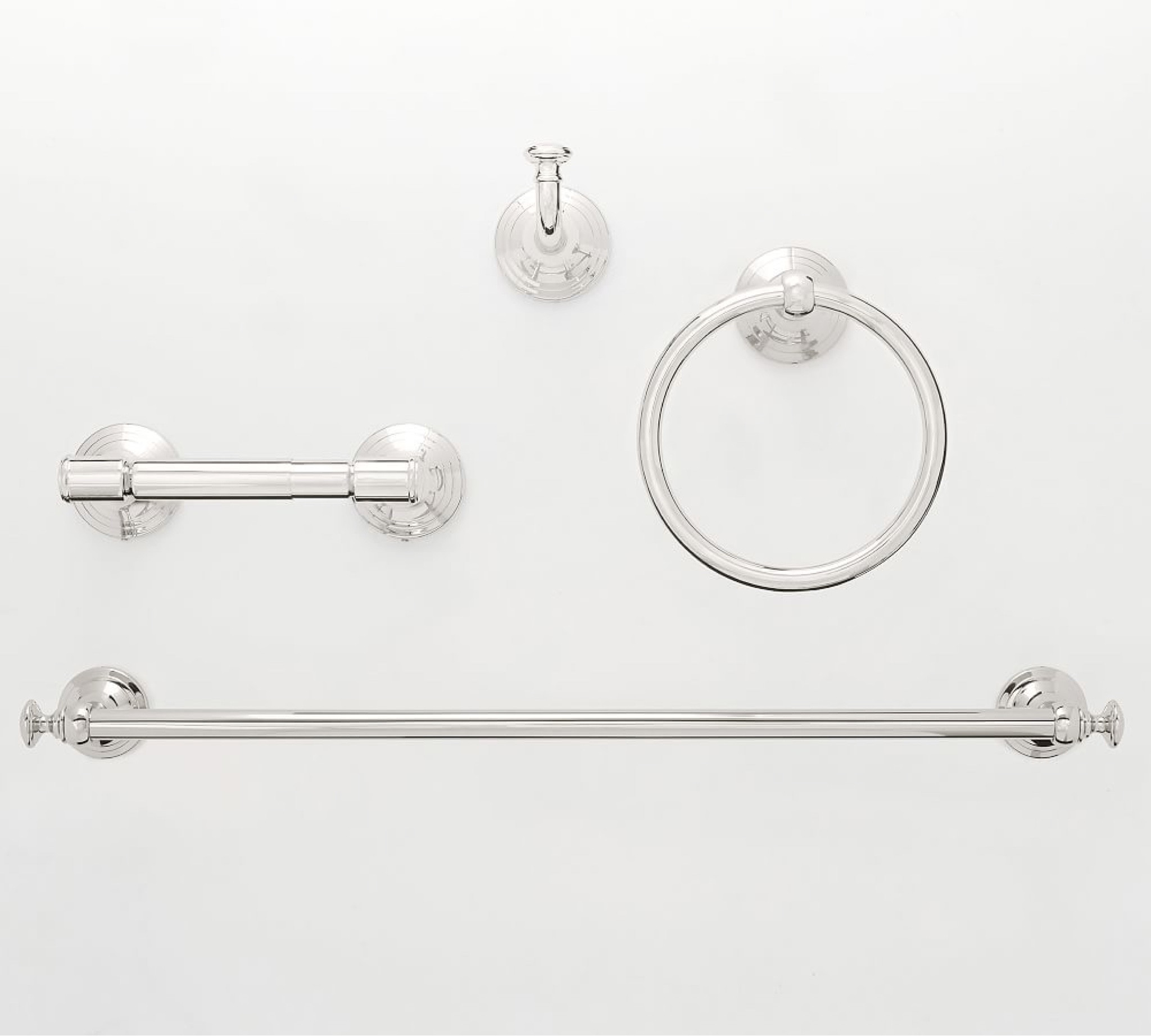 Polish nickel bathroom accessories from pottery barn! 

#LTKFamily #LTKHome #LTKStyleTip