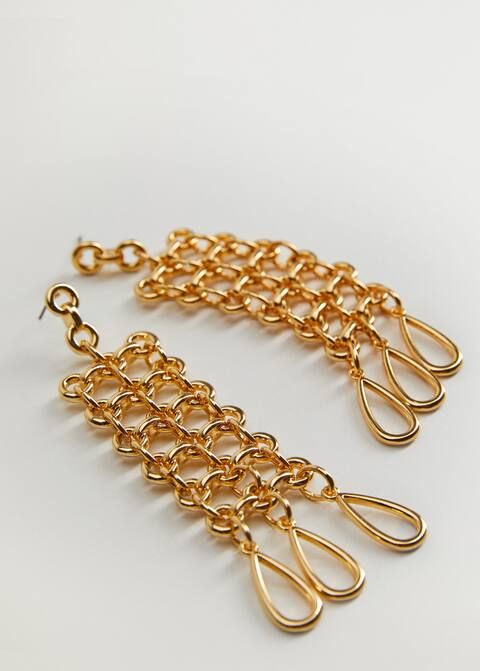 Multiple chain earrings | MANGO (US)