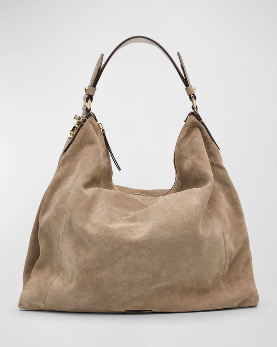 Ana Zip Leather Hobo Bag | Neiman Marcus