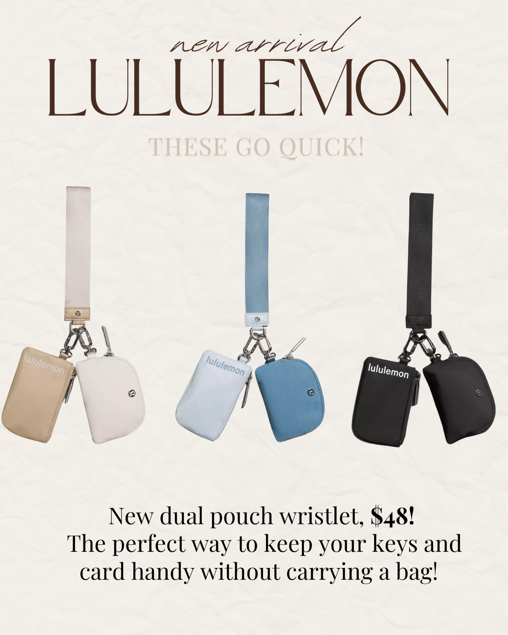 Lululemon dual popular pouch wristlet