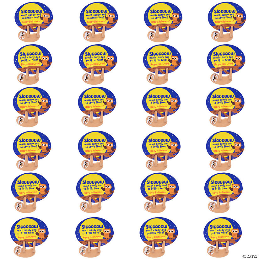 3 1/2" Halloween Sloth Bendables with Handout Card for 24 | Oriental Trading Company