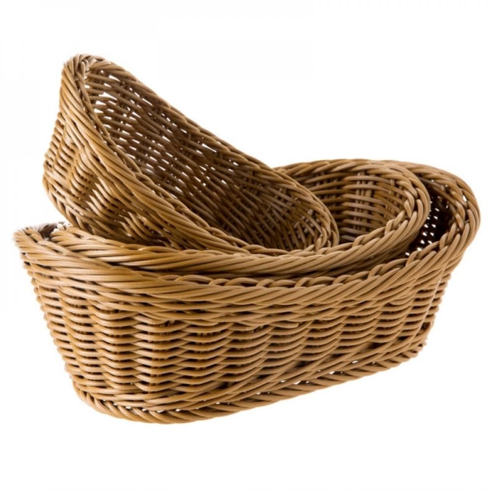 Promotion Clearance Handmade Imitation Rattan Storage Basket Wicker Bread Holder Fruit Vegetable ... | Walmart (US)
