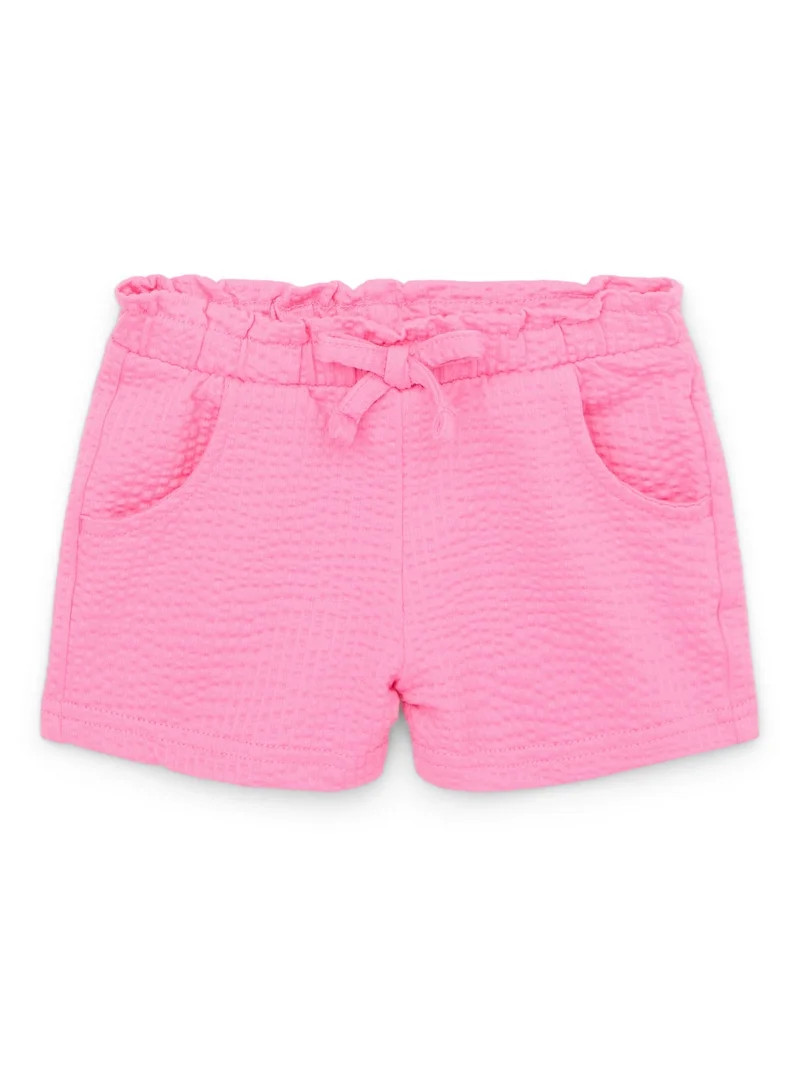 Garanimals Baby Girl Seersucker Paper Bag Waist Shorts with Pockets, Sizes 0-24 Months - Walmart.... | Walmart (US)