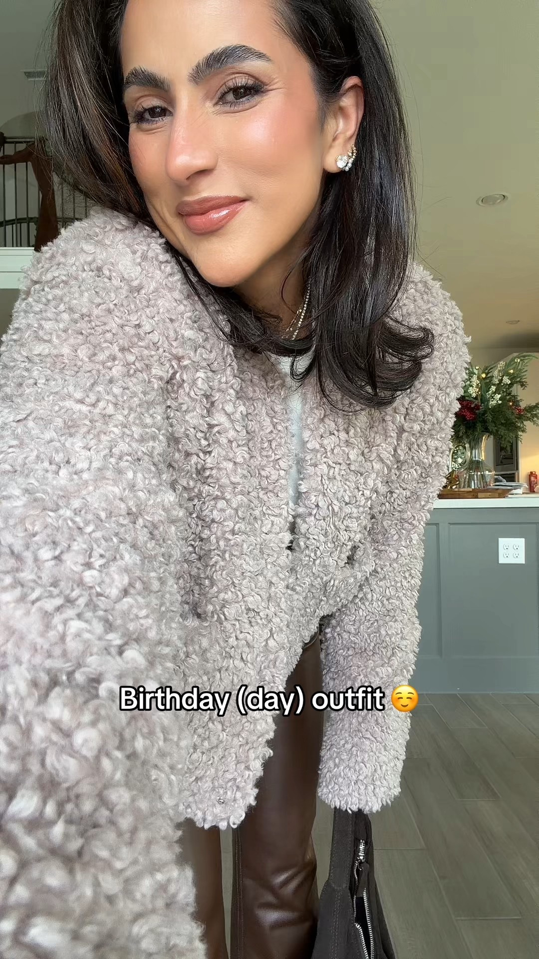 Day time birthday fit 🤗 jacket size XS, pants size 26, tee size XS #winterstyle 

Elevated outfit, petite style, winter style 

#LTKPetite #LTKHoliday