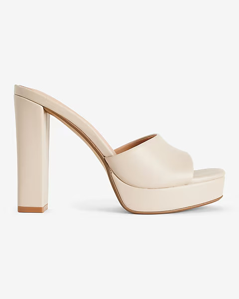 Block Heel Slip On Sandals | Express