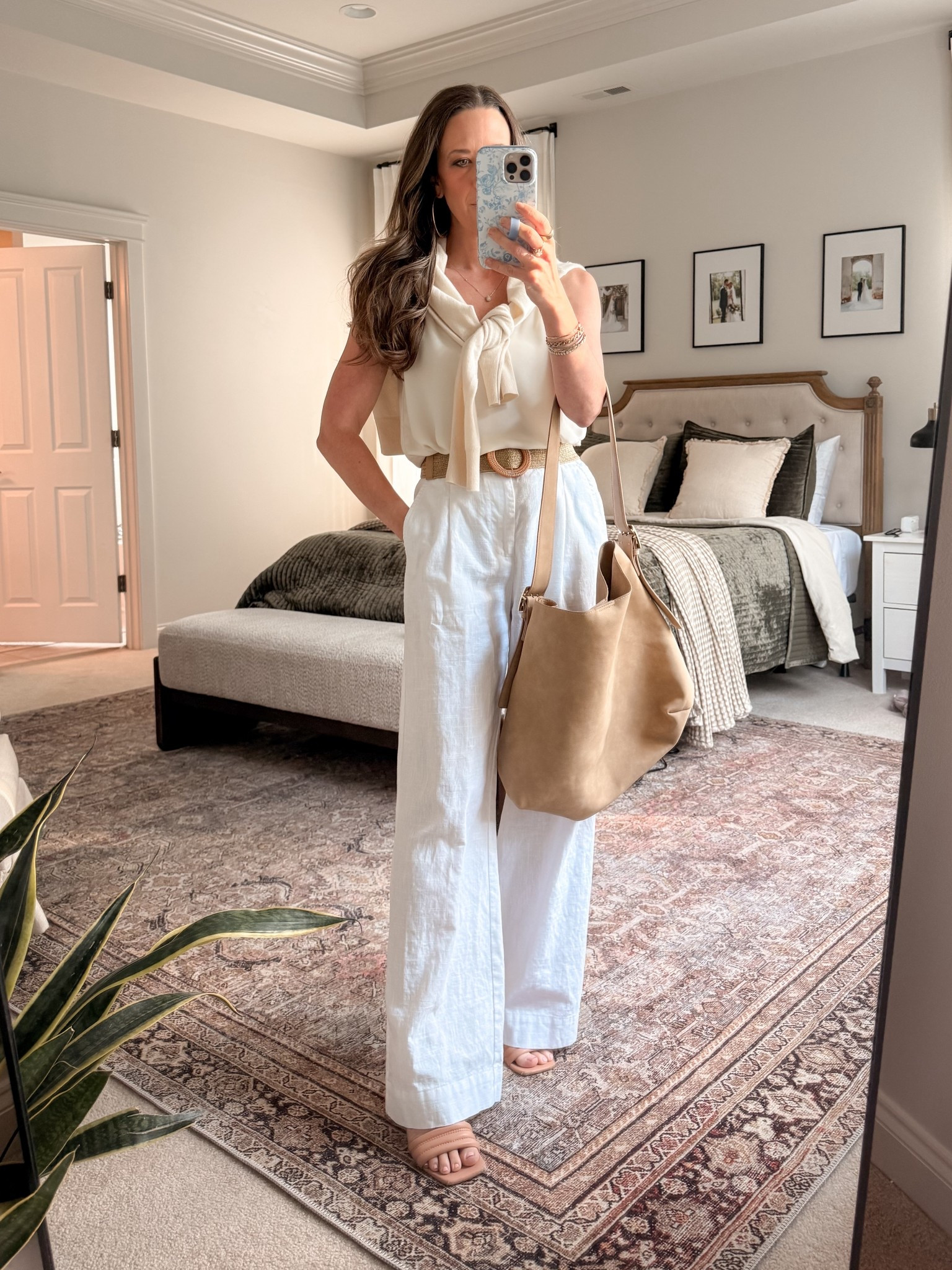 Monochromatic summer date night look

Head-to-toe neutrals always feel polished without trying too hard.

Lightweight layers, linen texture, and warm tan accessories make this perfect for:

• Summer date night
• Beach dinner outfit
• Vacation dinner look
• Casual summer event
• Elevated mom style

#LTKSeasonal #LTKootd