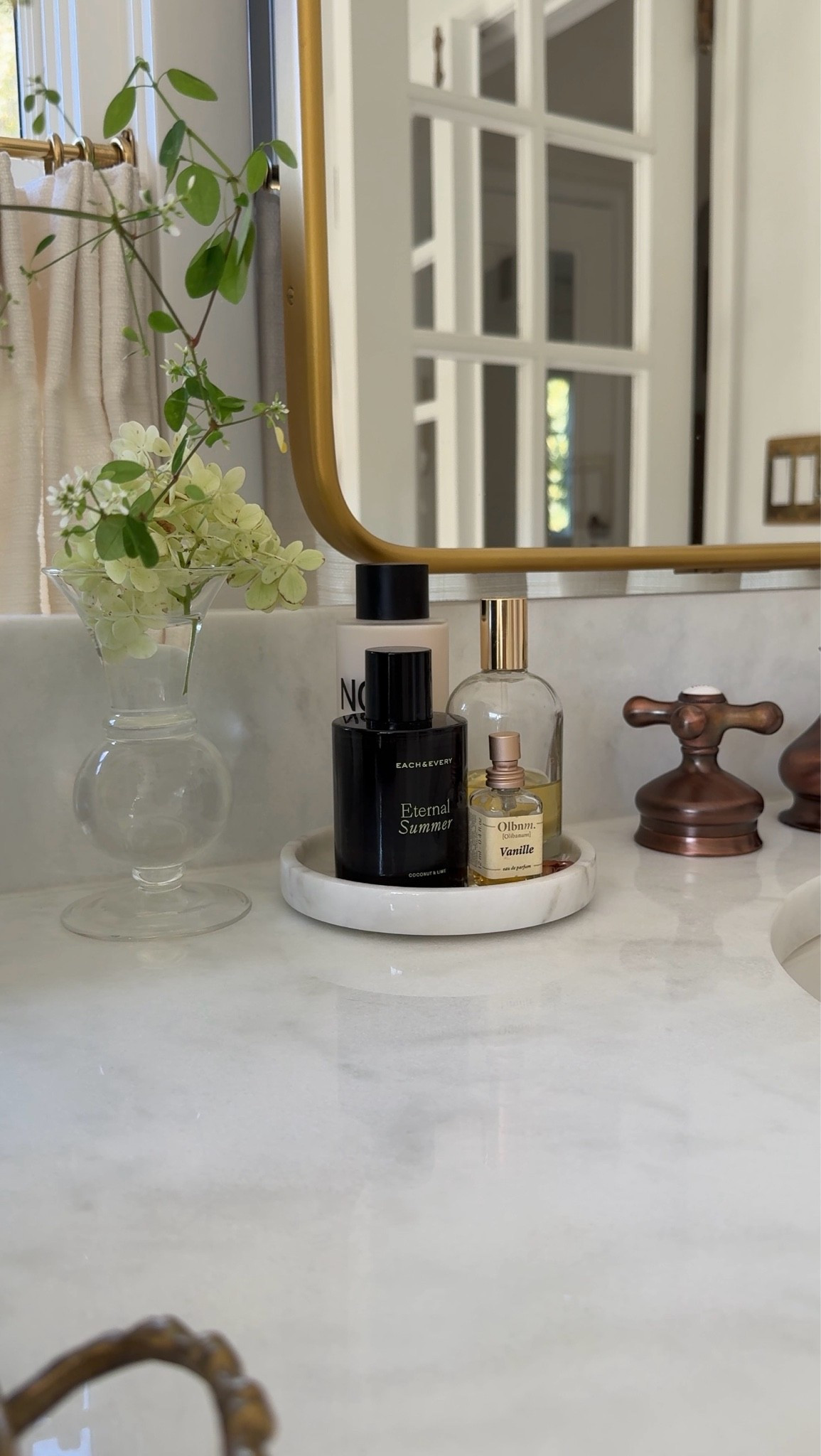 Bathroom counter: Found a new favorite scent — Only Human from Noyz. except you don’t spray on but rather dab on. Smells amazing and lasts so long. My round marble tray is no longer available but linking similar options.

#LTKHome