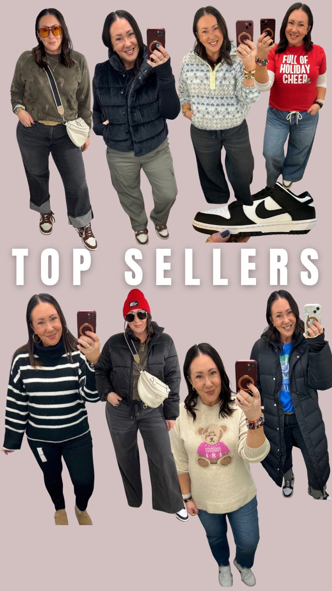 Last week’s top sellers! Large men’s
camo sweatshirt.  Size 16 cuffed jeans. XL stretch cargo pants. Large velour ribbed vest.  XL plush half zip pullover. Large Christmas
Graphic tee (worn backwards). Large low rise baggy wide leg jeans. Nike dunks run true to size  
XL chunky sweater. Size 16 skinny jeans. XL cropped puffer jacket. Large fashion icon sweater. XL long puffer coat. 2X graphic sweatshirt.  

#LTKmomlife #LTKOver40 #LTKMidsize