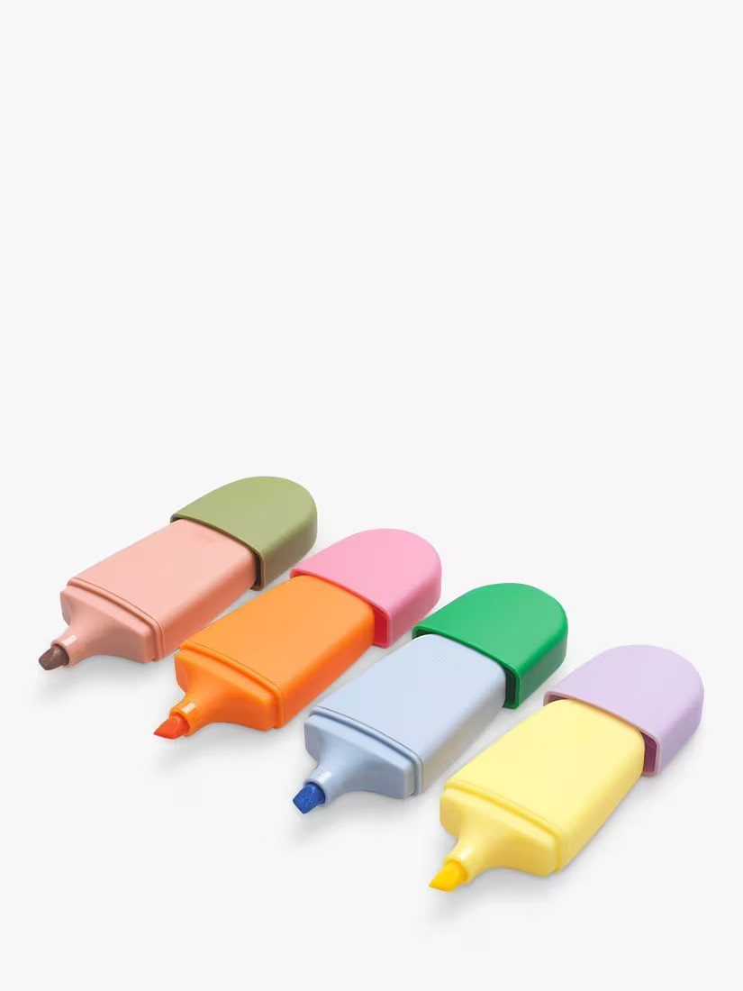 PapierMini Highlighters, Pack of 4, Multi | John Lewis (UK)