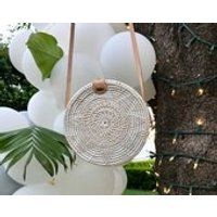 Bali Bag, Round Rattan Bag, Bali Rattan Bag, White Rattan Bag, Straw Bag, Ata Woven Bag, Summer Bag, Circle Straw Crossbody Bag, Festival | Etsy (US)