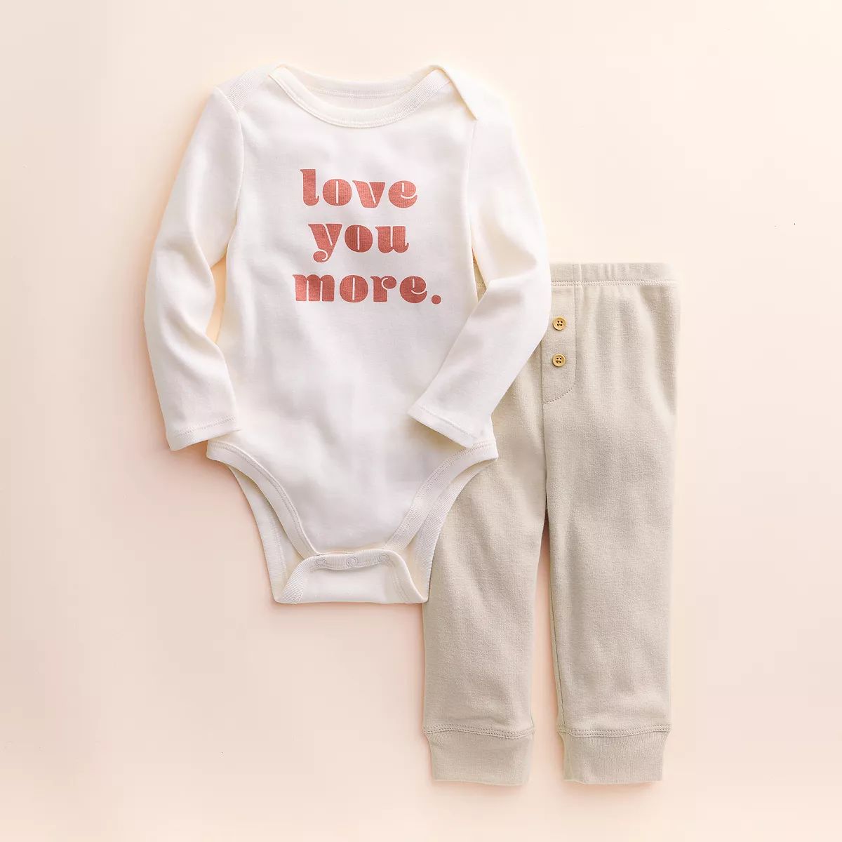 Baby Little Co. by Lauren Conrad Organic "Love You More" Bodysuit & Pants Set | Kohl's
