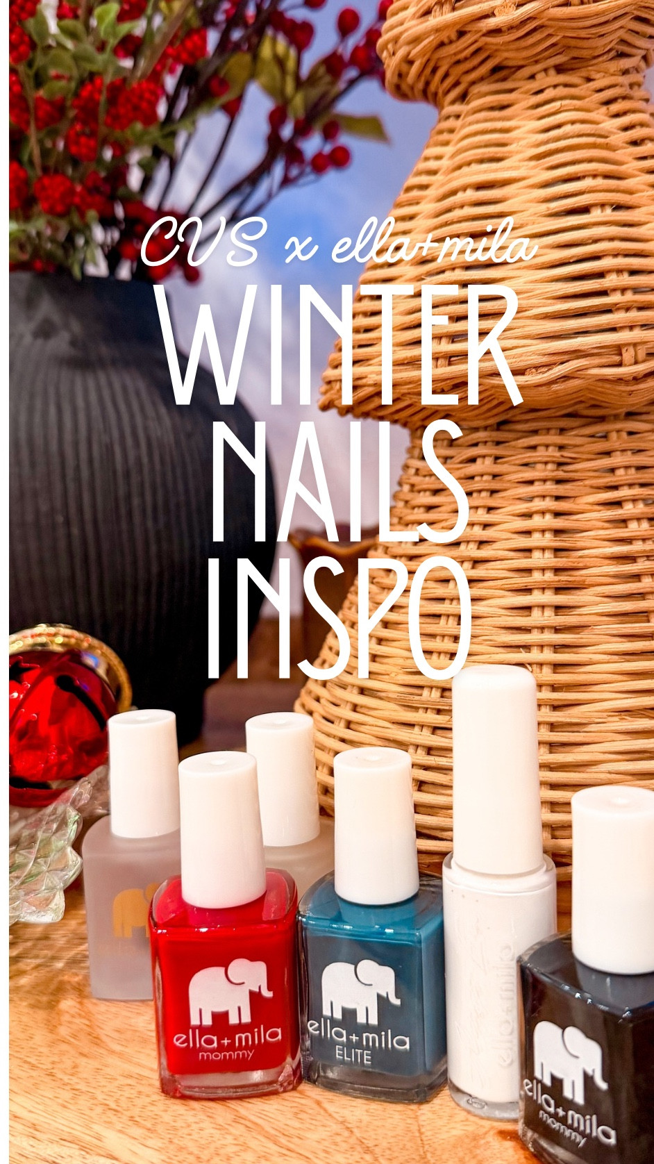 Winter nails inspiration ✨matching manis while the cocoa cools ☕️💅
Need a cute stocking stuffer? Grab ella+mila at CVS—gorgeous colors, high quality, and the perfect shades for every festive moment.

Colors we used: Paint The Town Red, Mediterranean Mist, Lights Out & Blank Canvas. 

You can easily find everything in this post by ella+mila 
@ellamila @cvspharmacy #ellamilaholiday

 

#LTKGiftGuide #LTKBeauty #LTKHoliday
