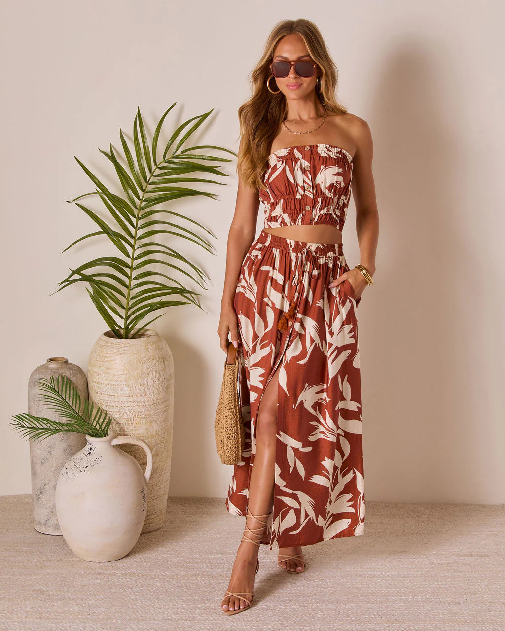 Roslina Tassel Tie Maxi Skirt | VICI