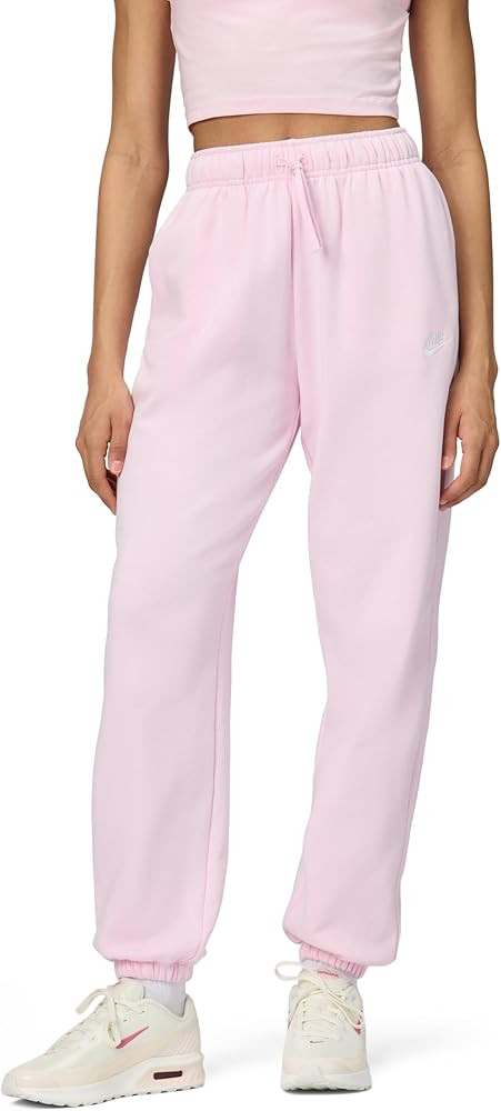 Amazon.com: Nike Women's Sportswear Club Fleece Mid-Rise Oversized Sweatpants, Black/White, 2XL :... | Amazon (US)