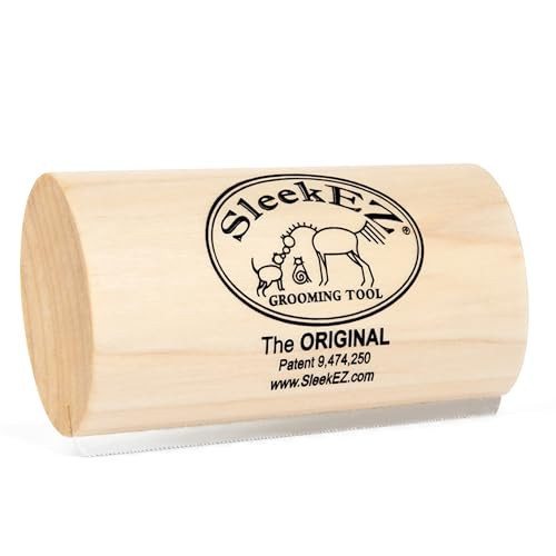 SleekEZ Dog Brush for Shedding & Dog Grooming Supplies | Pet Hair Removal Tool | Great For All Fur Types | For Short, Medium, & Long Hair Pets | Reduces Shedding by 95% | Made in USA | 1 pack | 5 inch | Amazon (US)