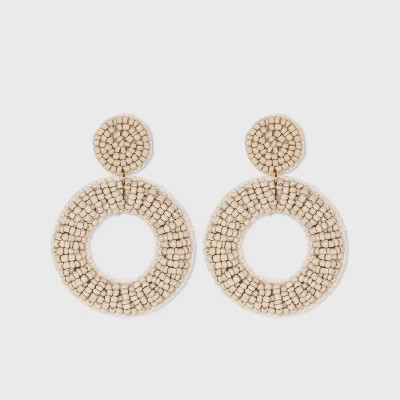 Open Circle Seed Bead Drop Earrings - A New Day™ | Target