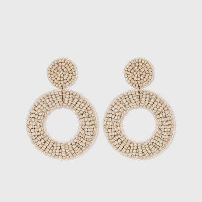 Open Circle Seed Bead Drop Earrings - A New Day™ | Target