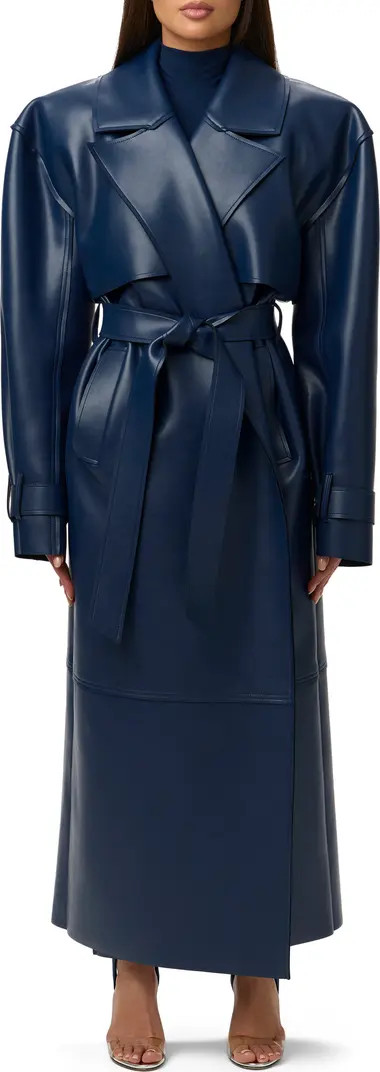 Faux Leather Trench Coat | Nordstrom