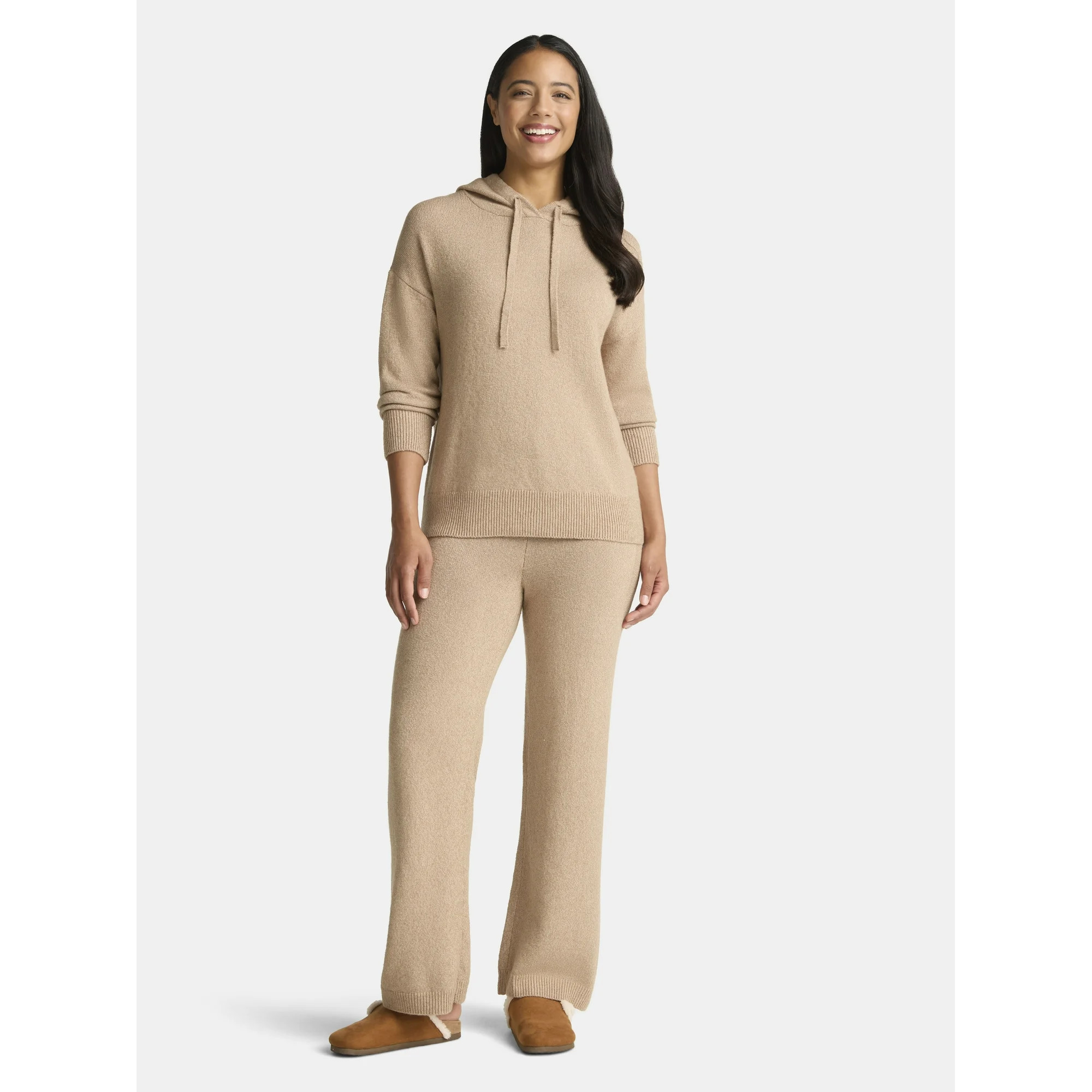 Time and Tru Women's and Women’s Plus Sweater Hoodie and Pants Set, Sizes XS-4X | Walmart (US)