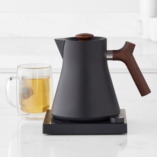Fellow Corvo EKG Electric Kettle, Matte Black with Walnut Handle | Williams-Sonoma