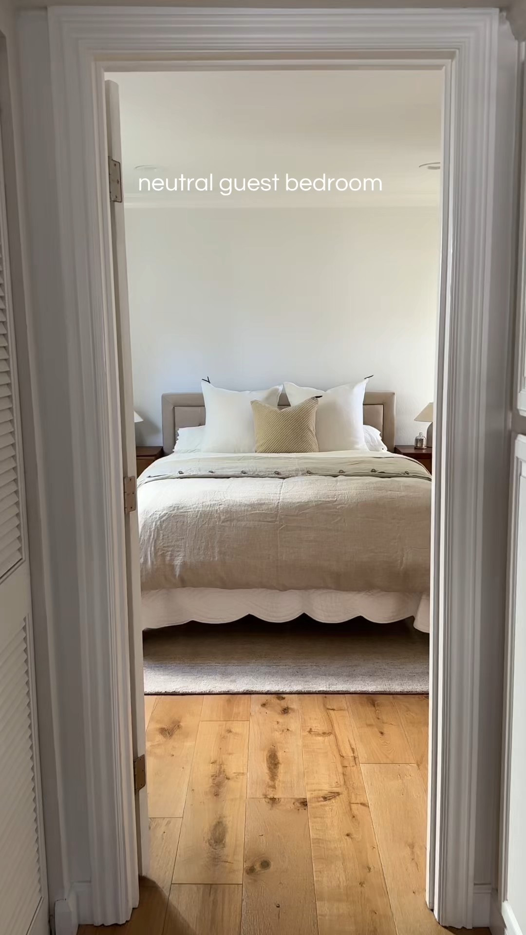 Cozy neutral guest bedroom 🤎 linen bedding, cotton bedding, neutral home decor. 

#LTKHome