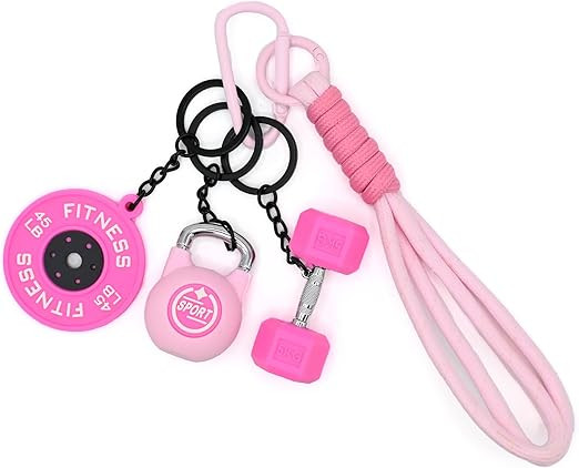 Dumbbell Keychain set Silicone Gym Keychain Motivational Gym Accessories Fitness Gifts for Boyfri... | Amazon (US)