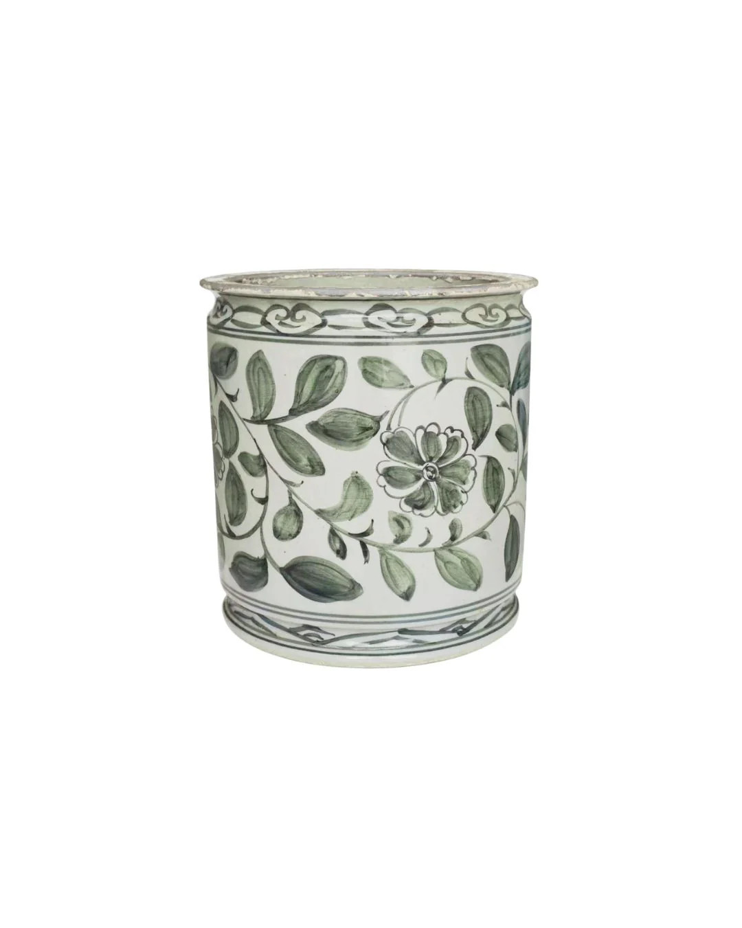 Provence Floral Pot - Green | Brooke & Lou | Brooke and Lou