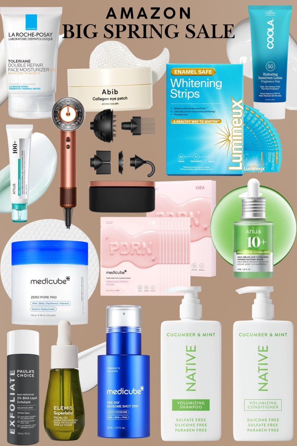 Amazon Big Spring Sale! 🤩
Beauty finds at crazy affordable prices! 

#Amazon 
#amazon big spring sale 
#amazon finds 
#amazon beauty
#amazon skincare
#affordable beauty
#skincare routine 
#pore pads
#Korean skincare
#medicube
#anua
#azeliac acid
#eye serum
#paulas choice 
#luminex whitening strips 
#native shampoo
#native conditioner 
#elemis superfood nourishing oil
#dyson hair dryer 
#collagen peptide eye patches 
#exfoliation
#organic sunscreen 
#toner pads
#jelly cream 
#colorscience 
#tinted sunscreen 
#medicube booster
#collagen peptides 
#shower oil
#self tanner 
#babe lash serum 


#LTKmorningroutine #LTKSaleAlert #LTKBeauty