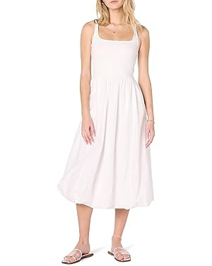 The Drop Women's Tina Scoop Neck Mixed Media Bubble Hem Midi Dress | Amazon (US)