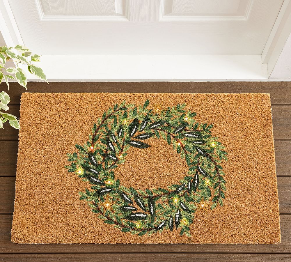 Wreath Light Up Doormat | Pottery Barn (US)
