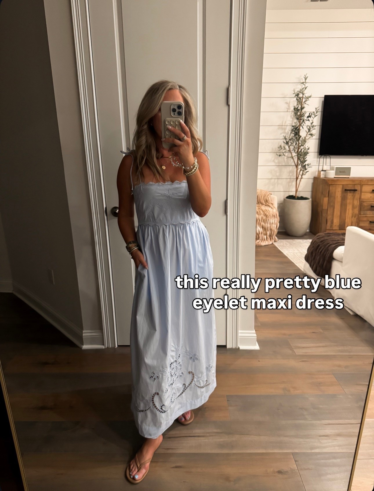 Walmart fashion Walmart finds blue eyelet midi dress size small, summer dress, vacation dress, resort wear dress with pockets

#LTKOver40 #LTKPetite