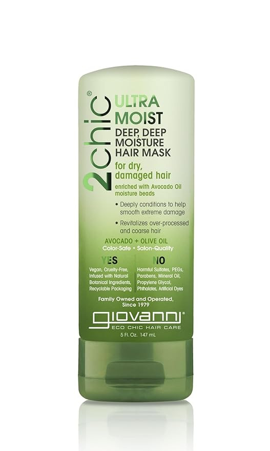 GIOVANNI 2chic Ultra-Moist Deep, Deep Moisture Hair Mask - Avocado & Olive Oil, Creamy Hydration ... | Amazon (US)