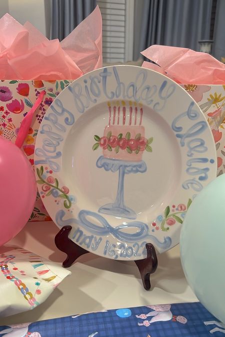 Claire’s birthday plate! She can customize 🌸🫶🏻🩷 

#LTKFamily #LTKParties #LTKKids