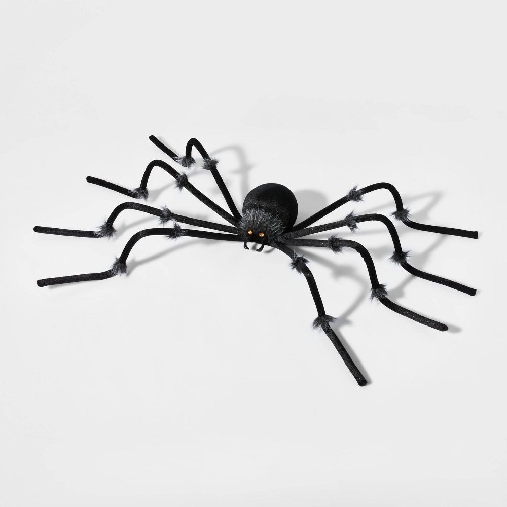 Halloween Large Black Plush Spider Halloween Decorative Prop - Hyde & EEK! Boutique | Target