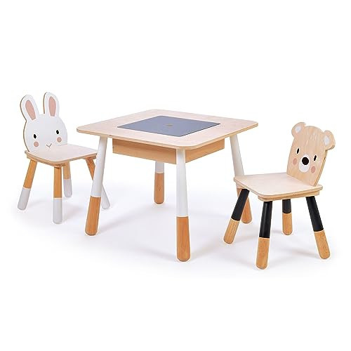 Tender Leaf Toys - Forest Table and Chairs Collections - Adorable Kids Size Art Play Game Table and Chairs - Made with Premium Materials and Craftsmanship for Children 3+ (Forest Table and Chairs) | Amazon (US)