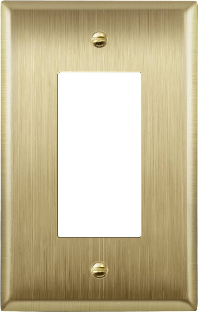 LIDER Decorator Switch or Receptacle Metal Wall Plate, Stainless Steel Outlet Cover, Corrosion Re... | Amazon (US)