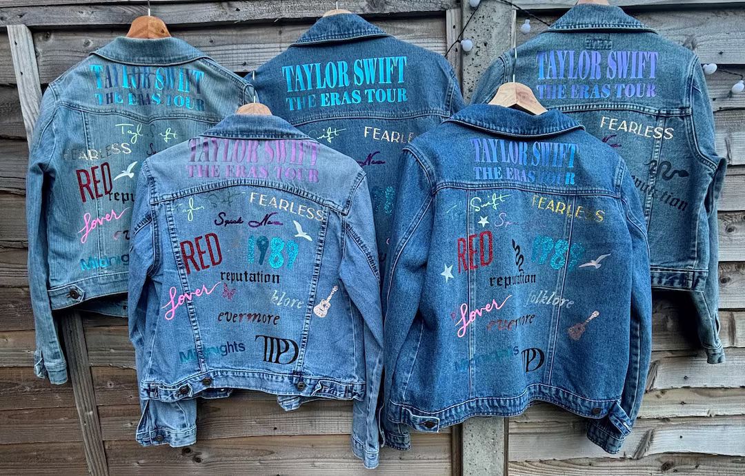 Customised Taylor Swift Denim Jacket, Era's Tour Inspired. - Etsy | Etsy (US)