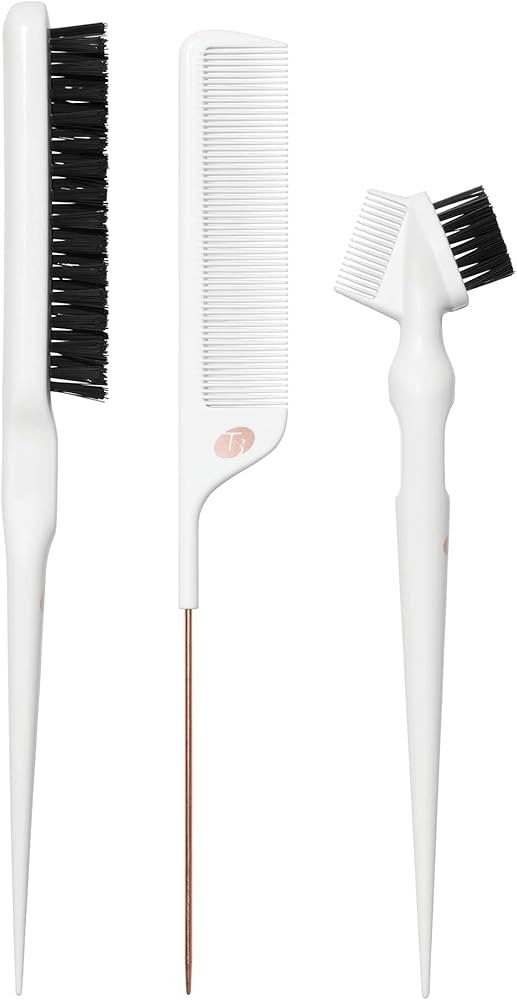 T3 Detail Set with Pintail Comb, Edge Brush, and Teasing Brush, Three-Piece Hair Brush and Comb S... | Amazon (US)