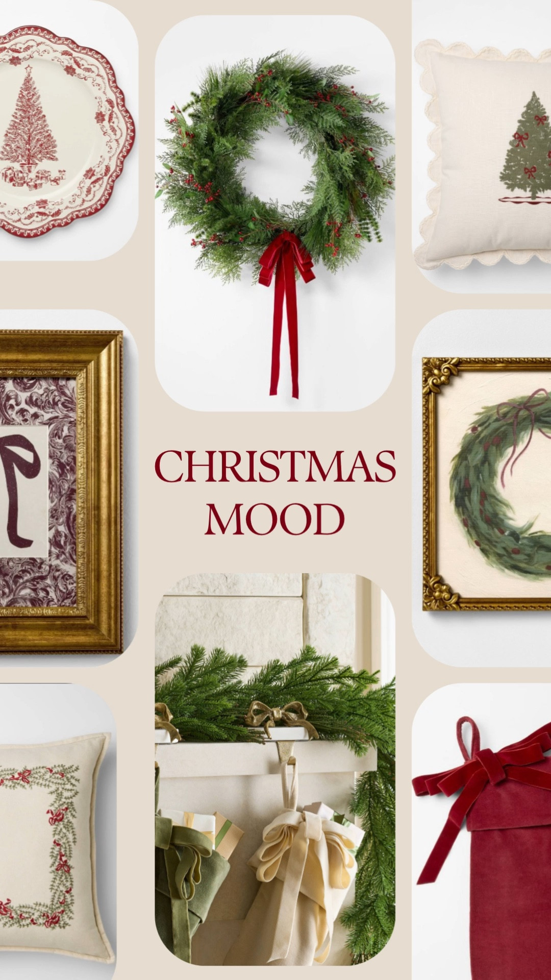 Think cozy nights, twinkling lights, and deep red tones—my warm red Christmas mood board is giving timeless holiday magic. ❤️🎄 #CozyChristmas #HomeDecorInspo

#LTKHome #LTKFindsUnder50 #LTKSeasonal