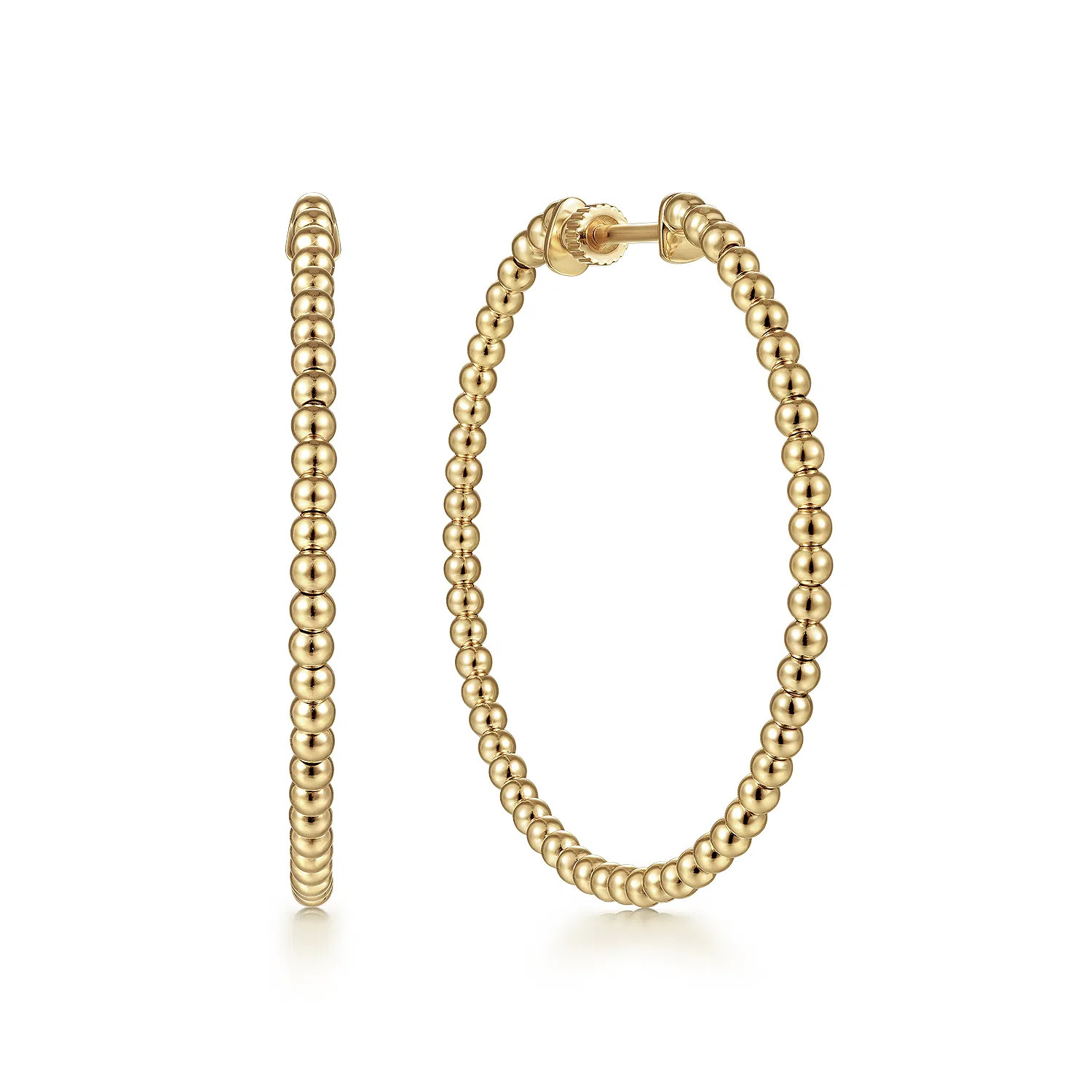 14K Yellow Gold 40mm Bujukan Classic Hoop Earrings | Gabriel & Co. Fine Jewelry And Bridal