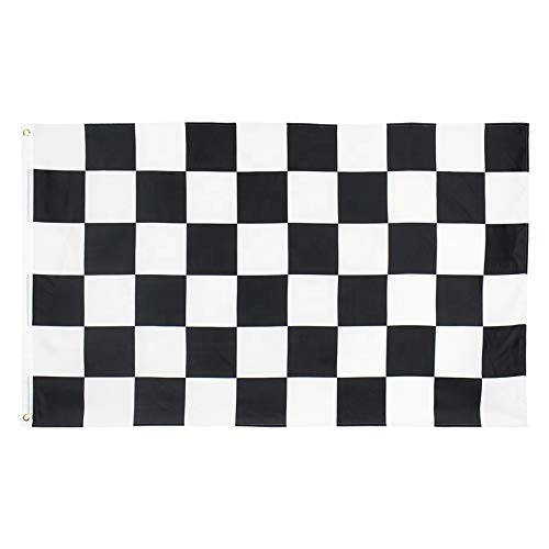 CHECKERED FLAG 3x5FT 36" X 60" RACING BLACK WHITE GARAGE MAN CAVE DAD | Amazon (US)