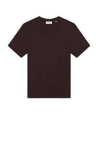 FRAME Light Cotton Tee in Burgundy | FWRD 
