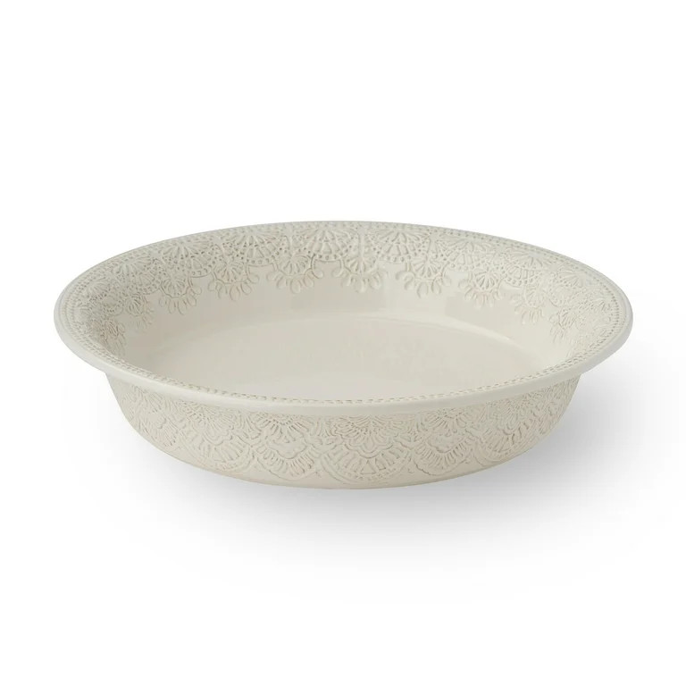 The Pioneer Woman Vintage Lace 10-Inch Stoneware Baking Pie Pan & Tart Dish, Cream | Walmart (US)