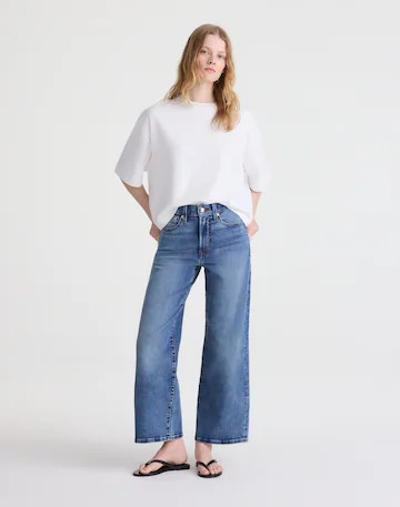 The Wide-Leg Crop Jean in Super Stretch Denim | Madewell