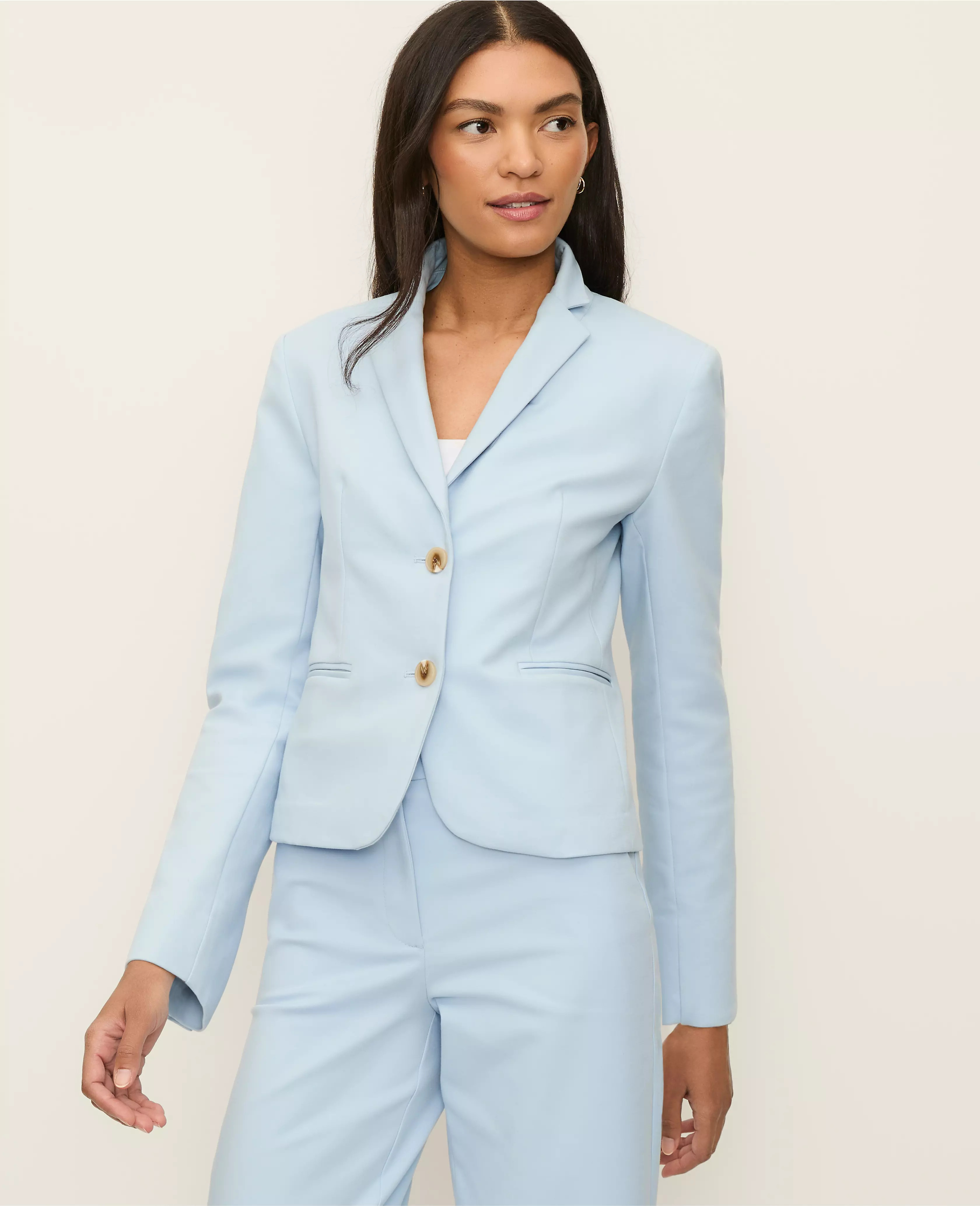 The Two-Button Blazer in Stretch Cotton | Ann Taylor