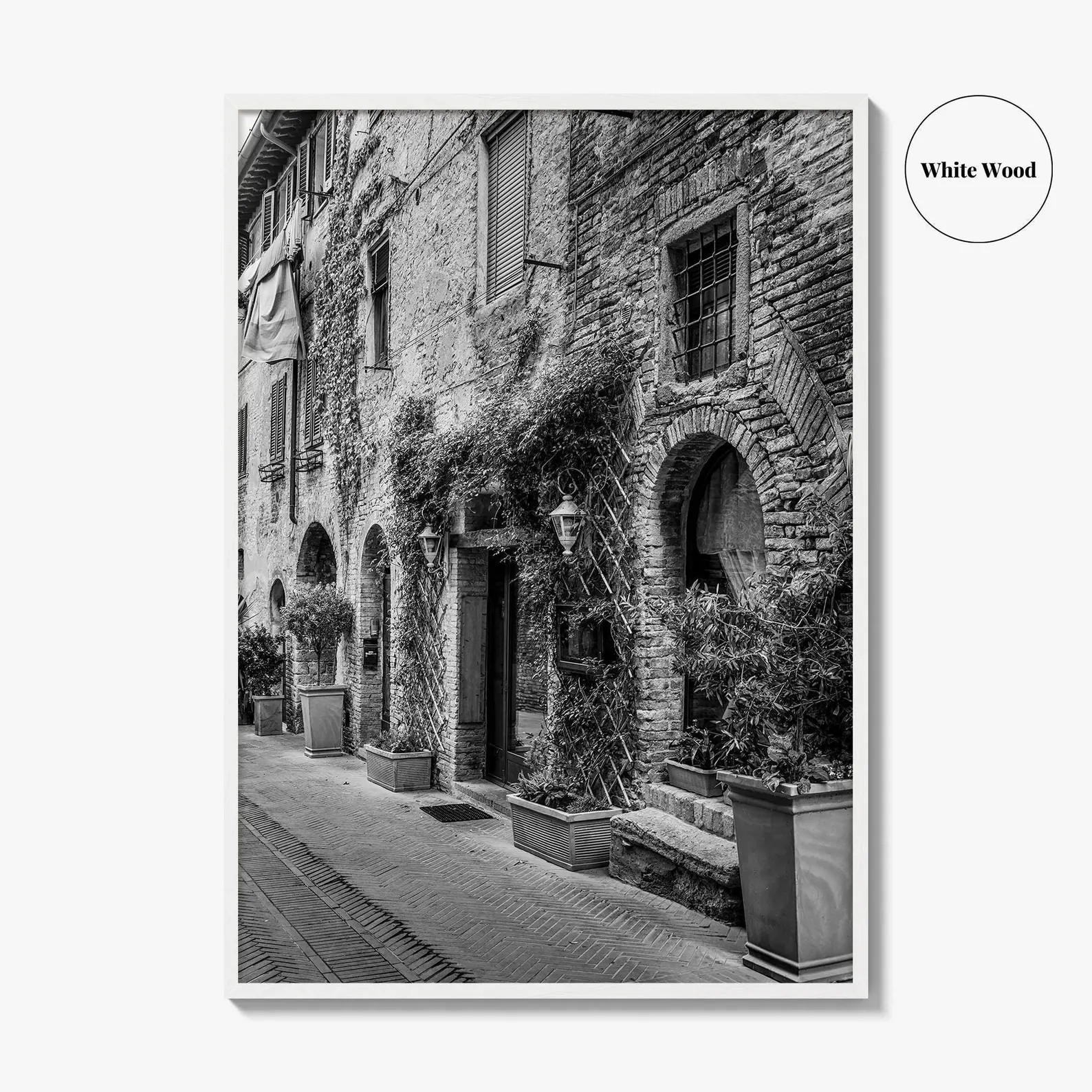 Italy Photo Poster Print No 4, Streets in Italy Black and White Wall Art, Wall Photography, Trave... | Etsy (US)