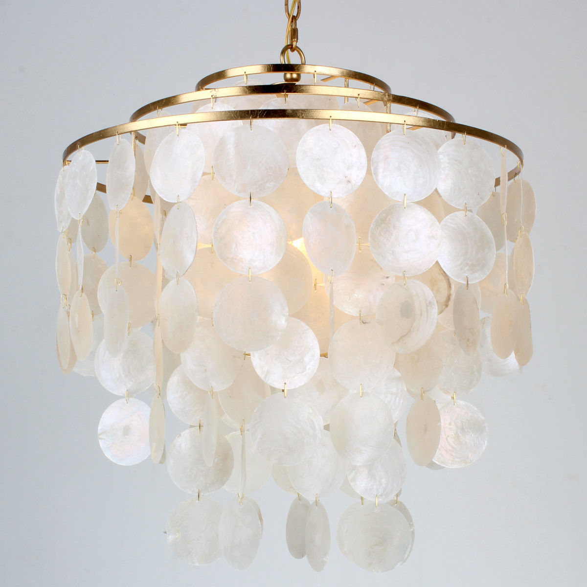 Young House Love Cascade Capiz Chandelier | Shades of Light